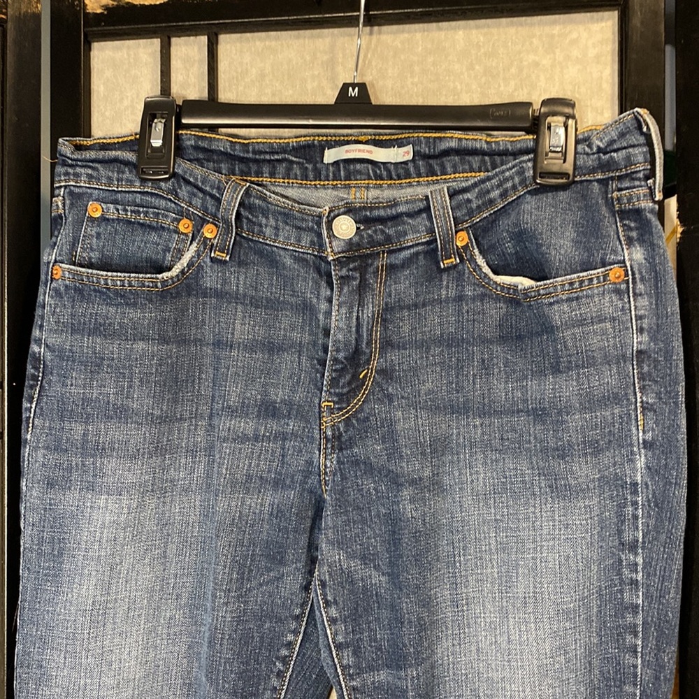 Levi’s boyfriend size 29 dark denim jeans beautiful dark denim - Picture 2 of 6